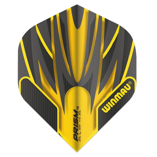 Winmau Flights – Prism Alpha – Black & Yellow – Standard