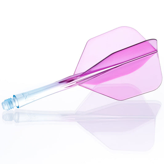 Caliburn SUP Flights - Moulded Flight & Shaft - Standard No6 - Two Tone - Blue and Purple