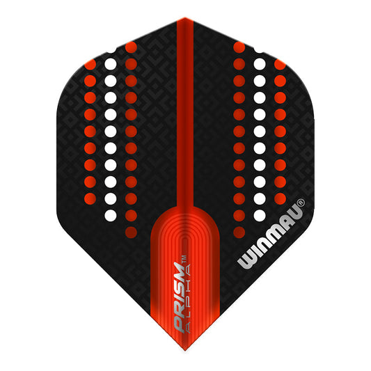 Winmau Black, White & Rocket Red Prism Alpha Standard