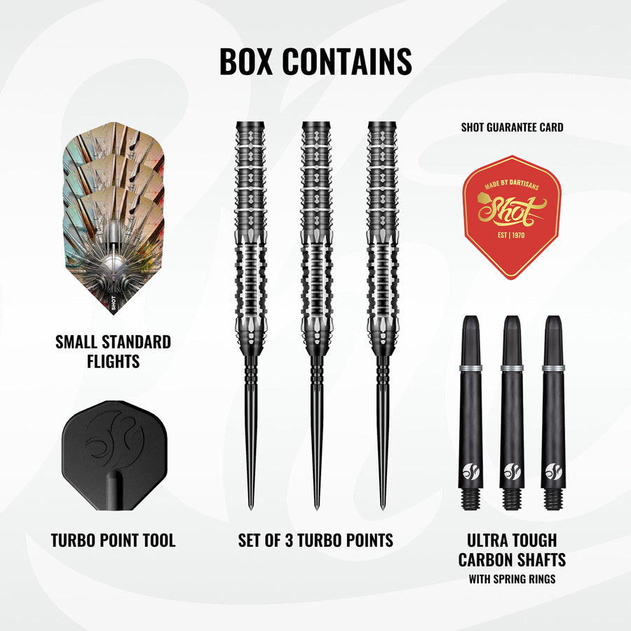 Shot Gnarly Shredda Turbo Point 90% Tungsten Steel Tip Darts