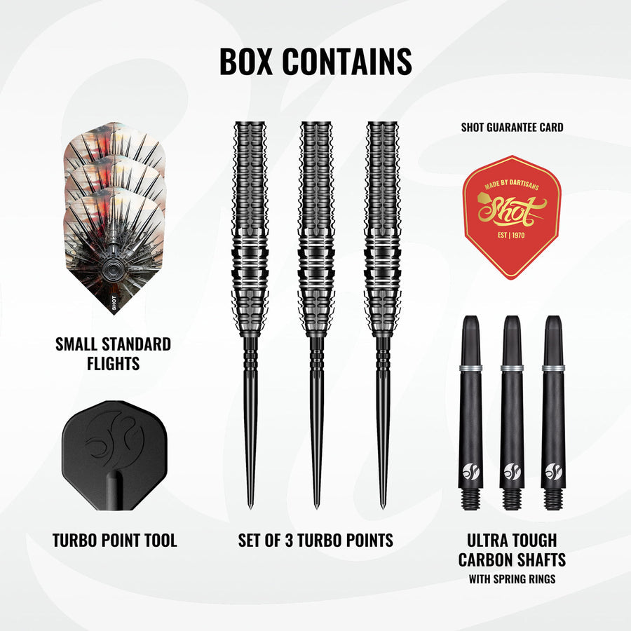Shot Gnarly Smasha Turbo Point 90% Tungsten Steel Tip Darts