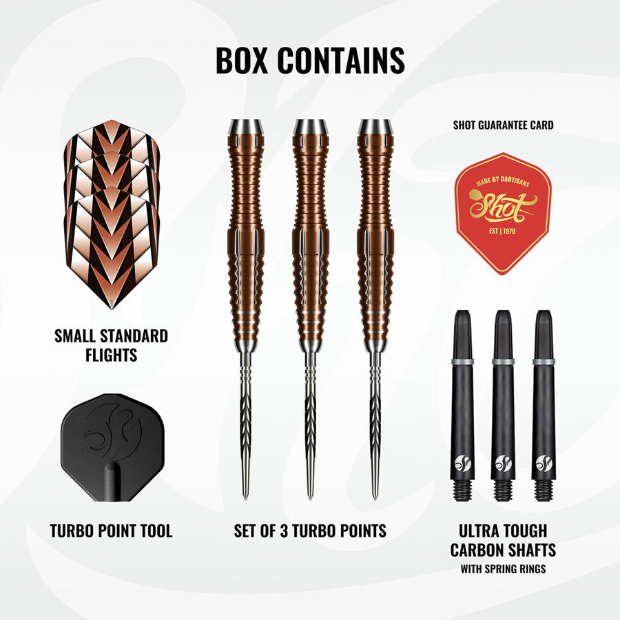 Shot Tribal Weapon 1 Series Turbo Point 90 % Tungsten Steel Tip Darts
