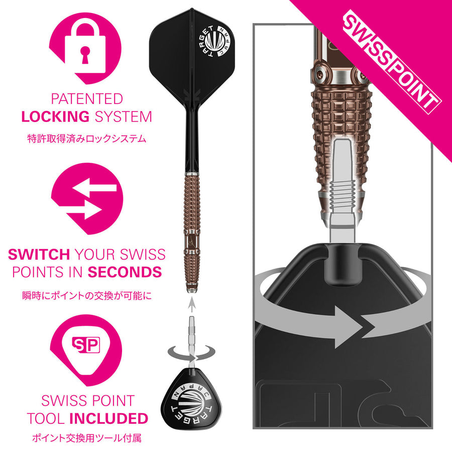 Target Japan Paul Lim The Legend G10 Swiss Point 90% Tungsten Steel Tip Darts