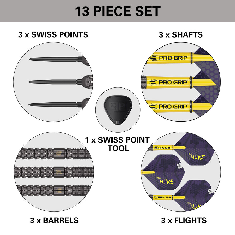 Luke Littler Generation One 90% Swiss Point Steel Tip Darts by Target