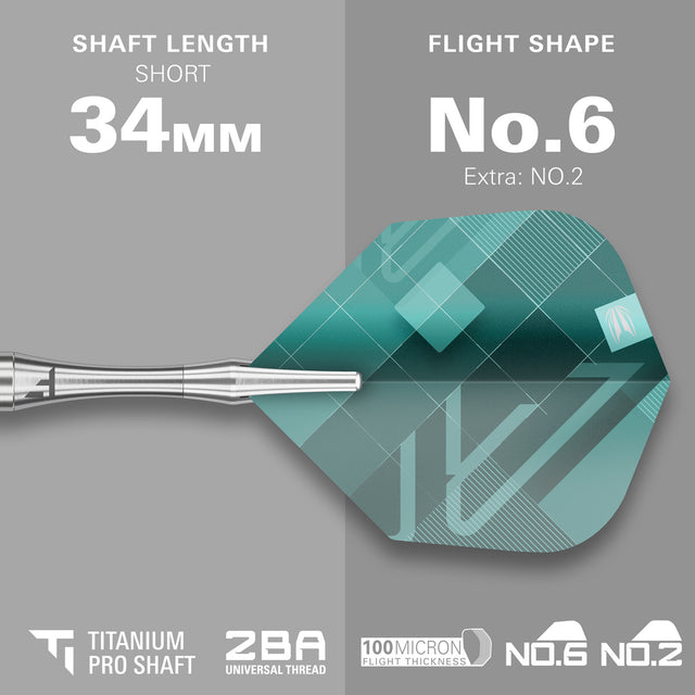 Target Rove 02 90% Tungsten SP Steel Tip Darts