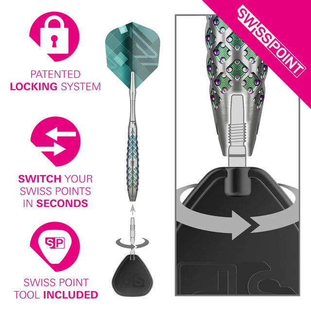 Target Rove 02 90% Tungsten SP Steel Tip Darts